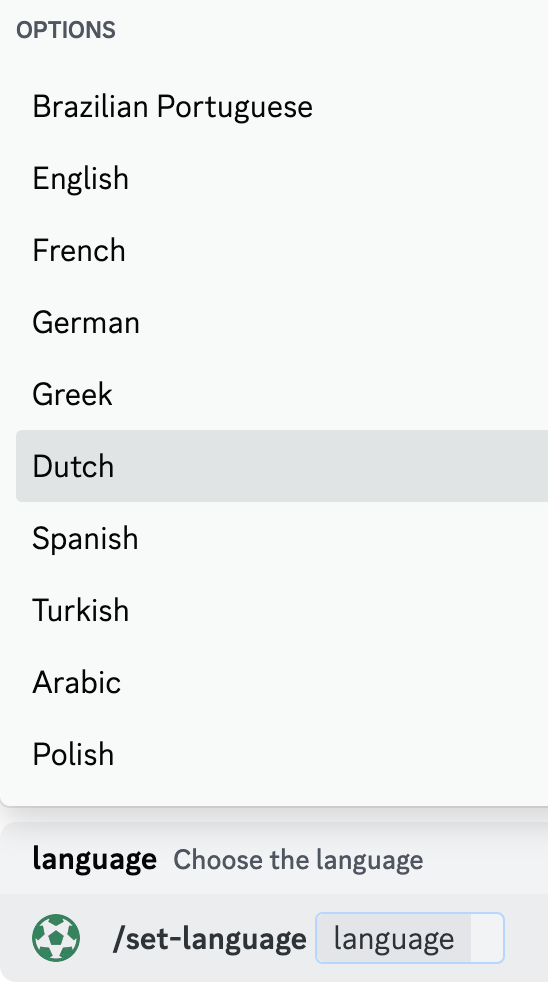 Voetbalbot beschikbaar in meerdere talen